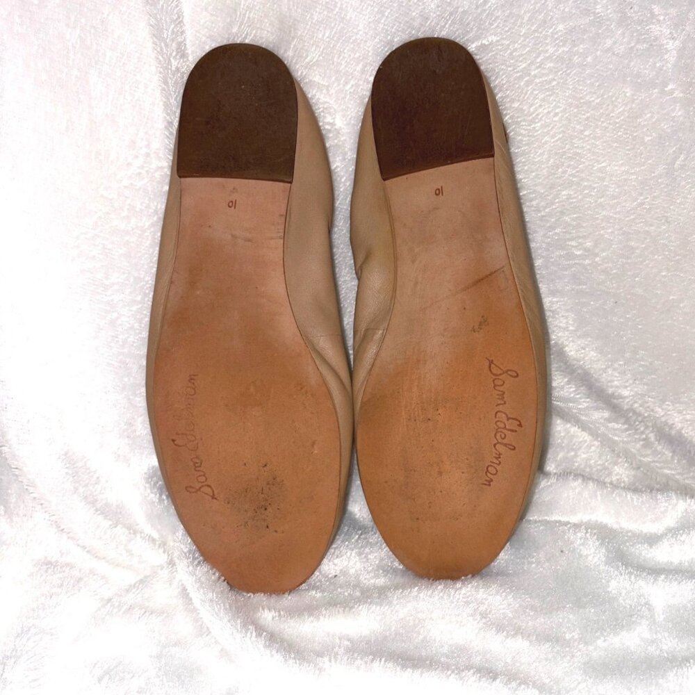 Sam Edelman Fritz Women’s 10 Tan Leather Ballet Slippers Croquette - Picture 4 of 5
